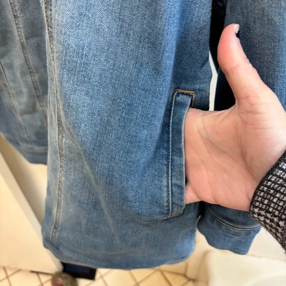 Woman Within Denim Jean Jacket Plus Size 32W XXXL Classic Preppy Teacher Comfort - Picture 6 of 13